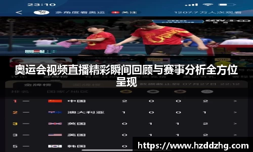 奥运会视频直播精彩瞬间回顾与赛事分析全方位呈现